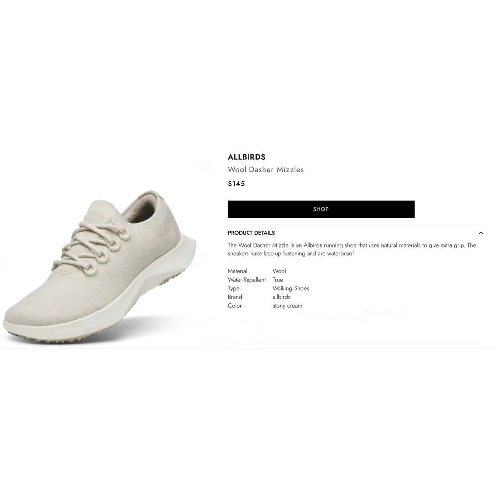 Allbirds-Men's Wool Runner Mizzles Size 11